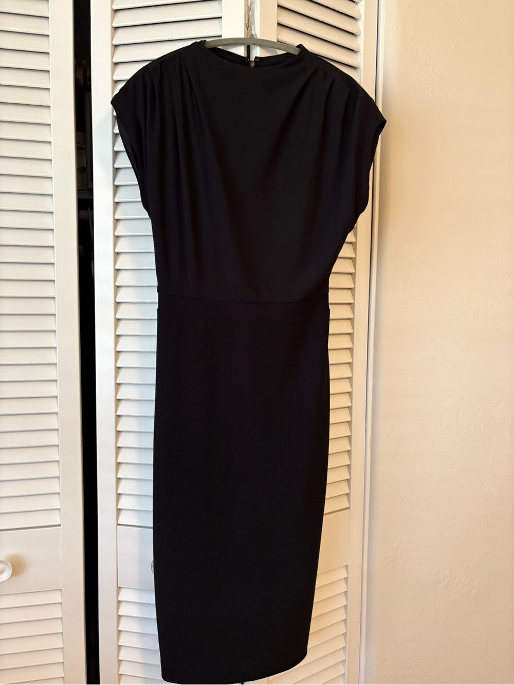 Express Black Midi Dress with Cap Sleeves